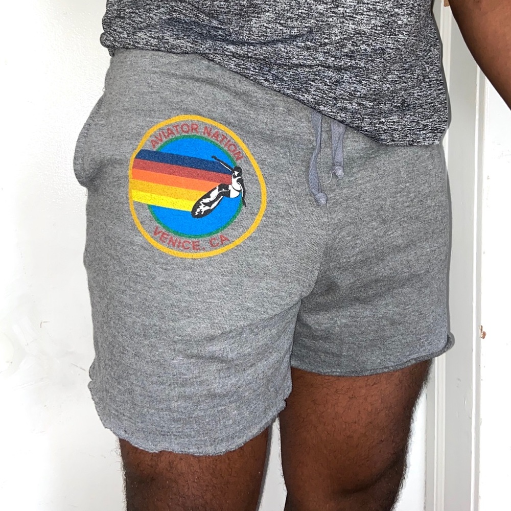Aviator Nation Men’s Logo Sweatshort Heather Gray